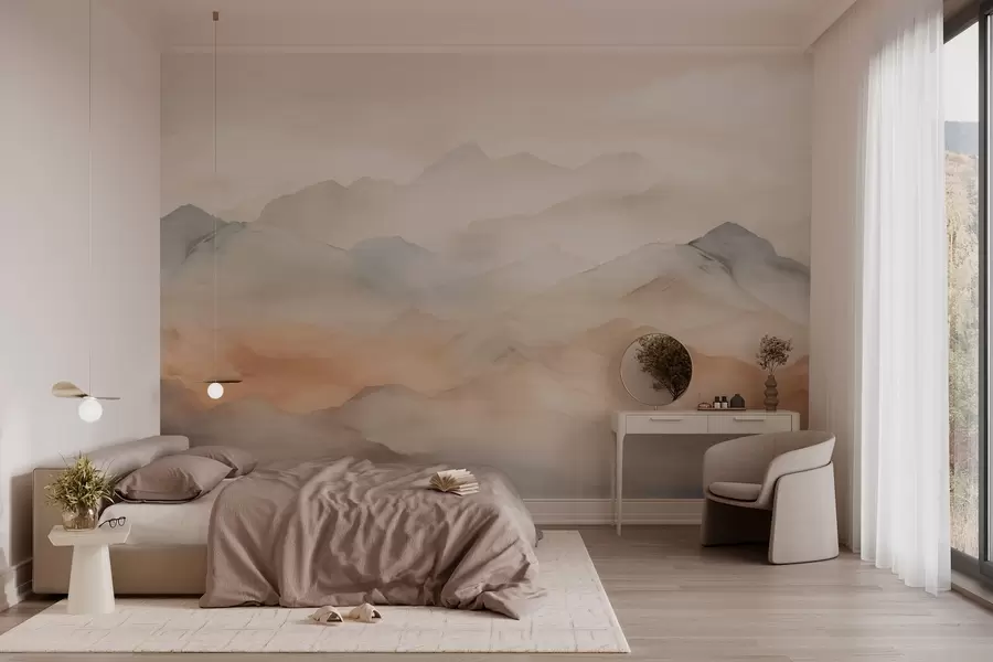 Fototapetes Miglaini kalni maigās krāsās w03535