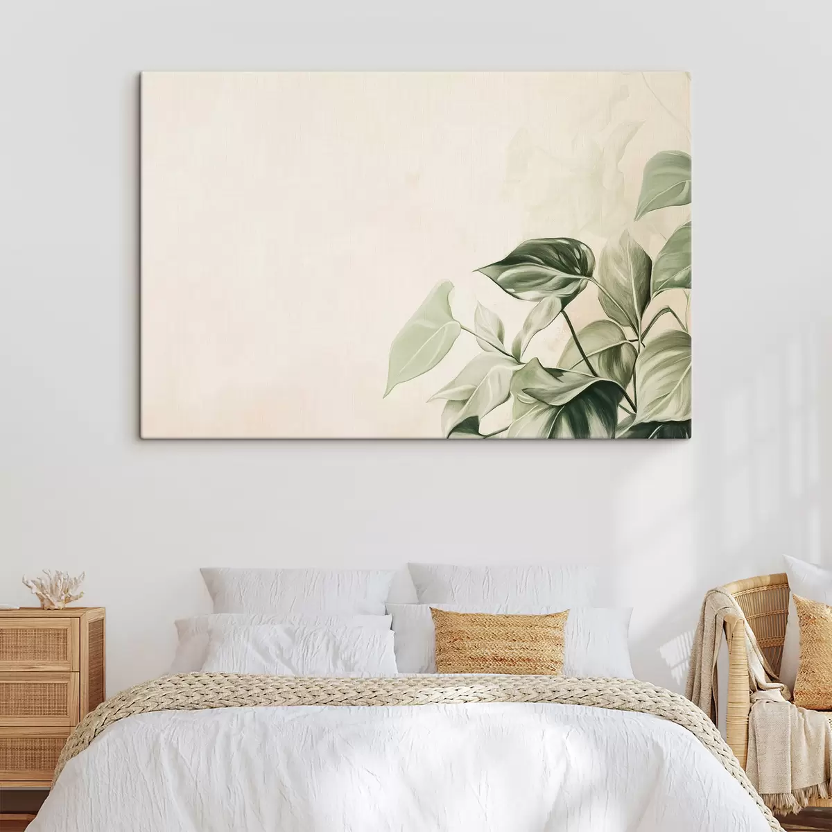 Glezna Palmu lapas, zīmuļa stila zīmējums, tropu, zaļumi s43509