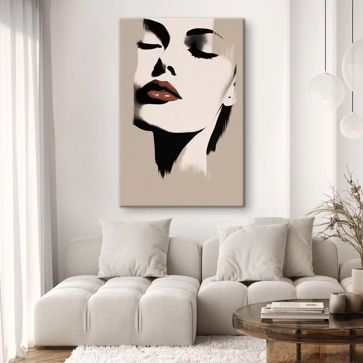 Glezna Minimālistisks sievietes portrets s43527
