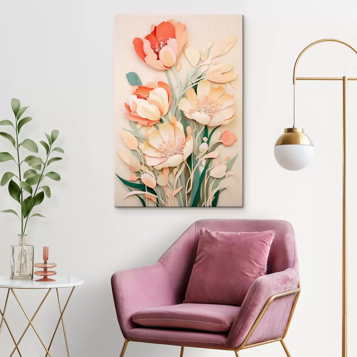 Glezna Maigi papīra ziedi s43568