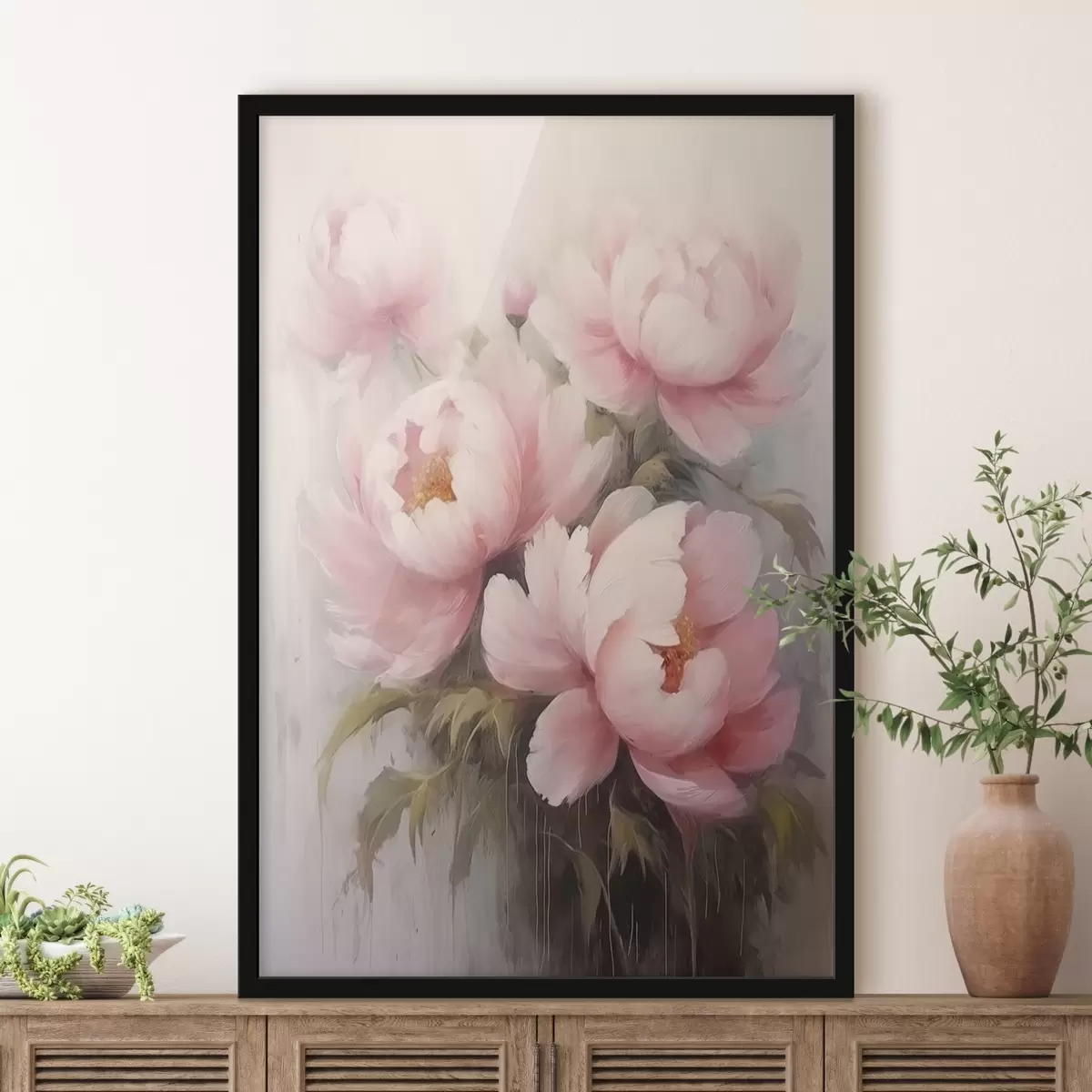 Plakāts Ziedi maigās pasteļtoņos f43515