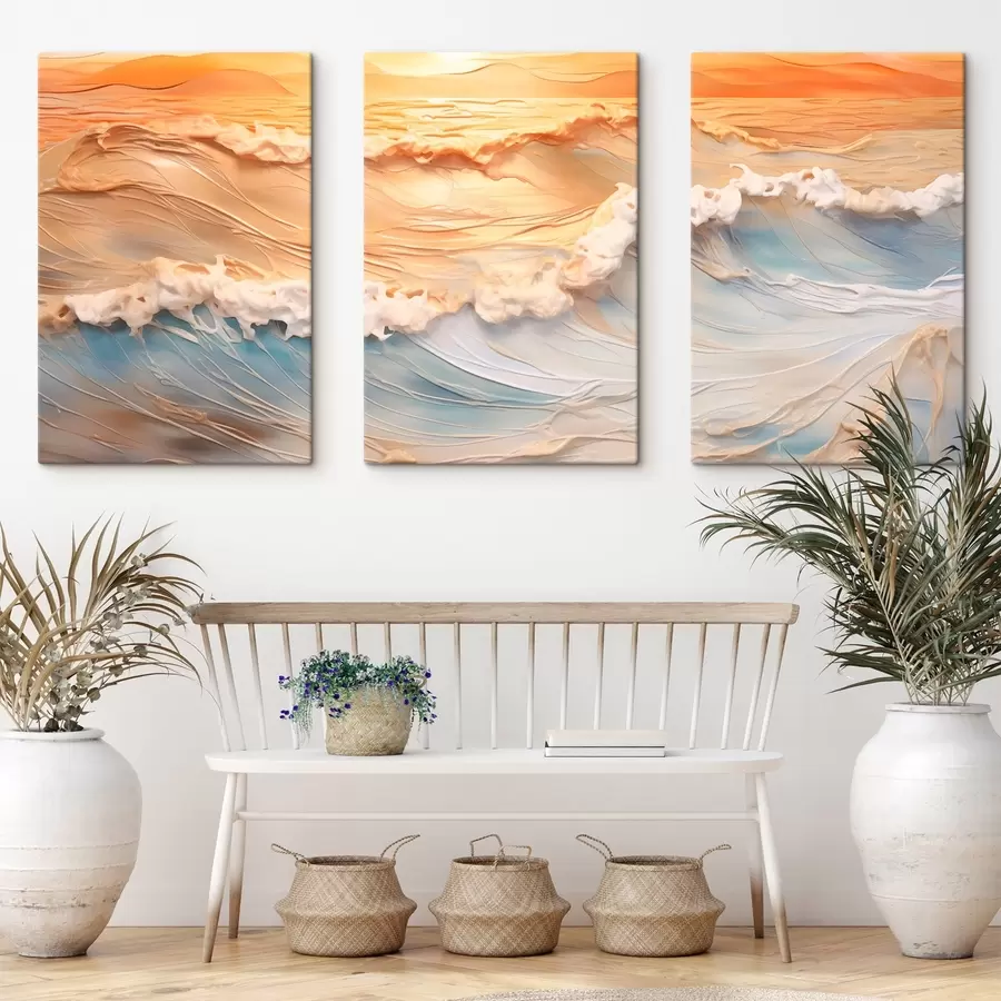 Fototapetes Krāsainie jūras viļņi m00437