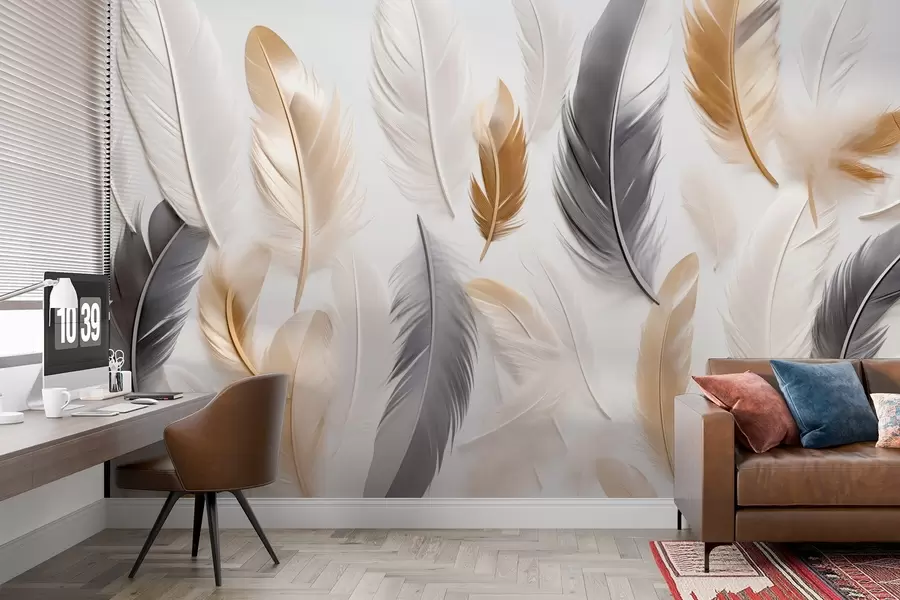 Fototapetes Smilškrāsas pelēkas spalvas maigos, mierīgos toņos w08955