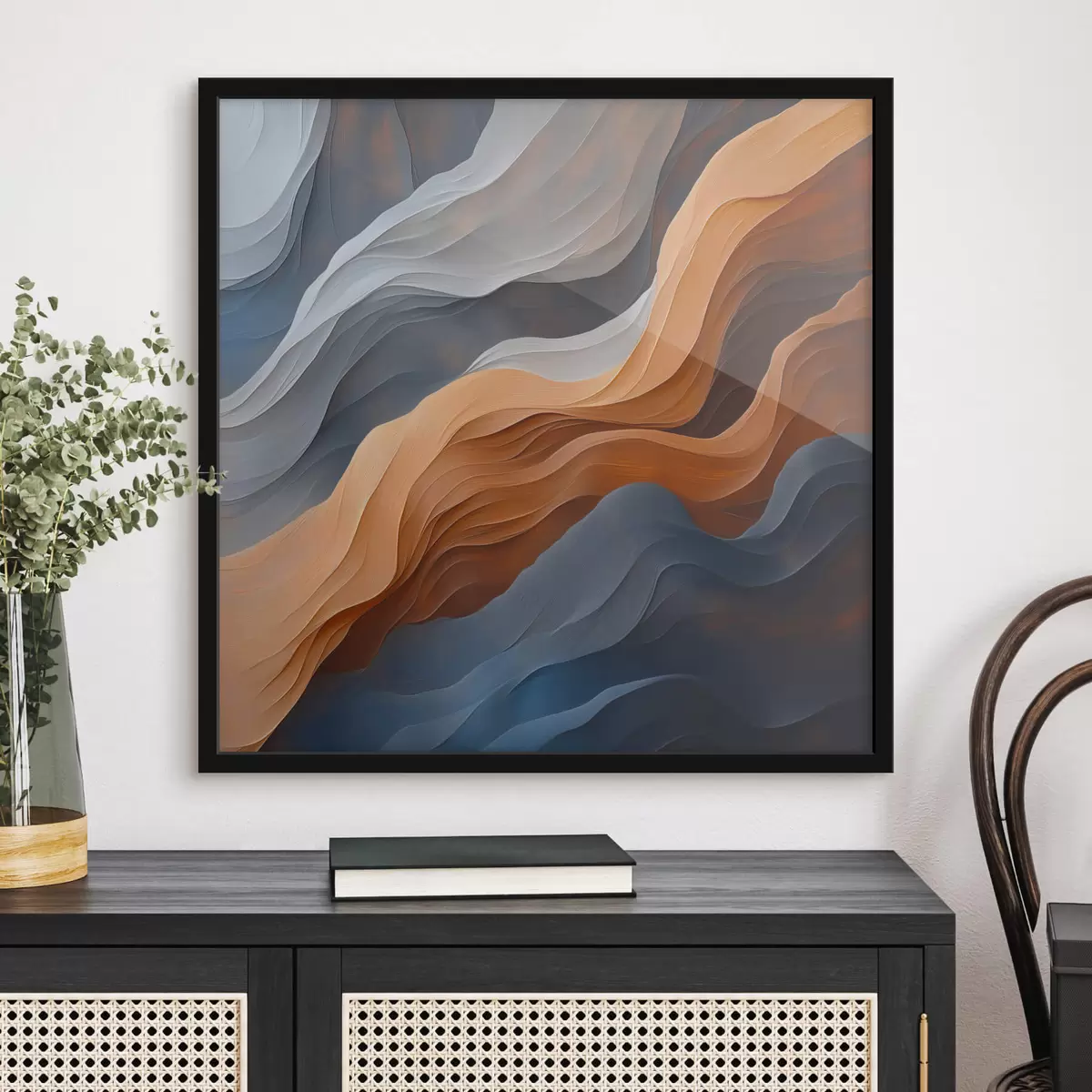 Plakāts Abstrakcija ar viļņiem f43000