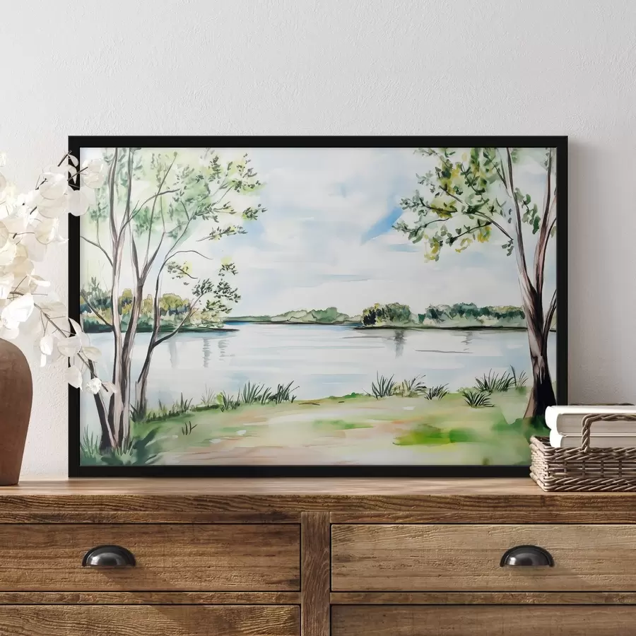 Fototapetes Koki pie ezera f43921