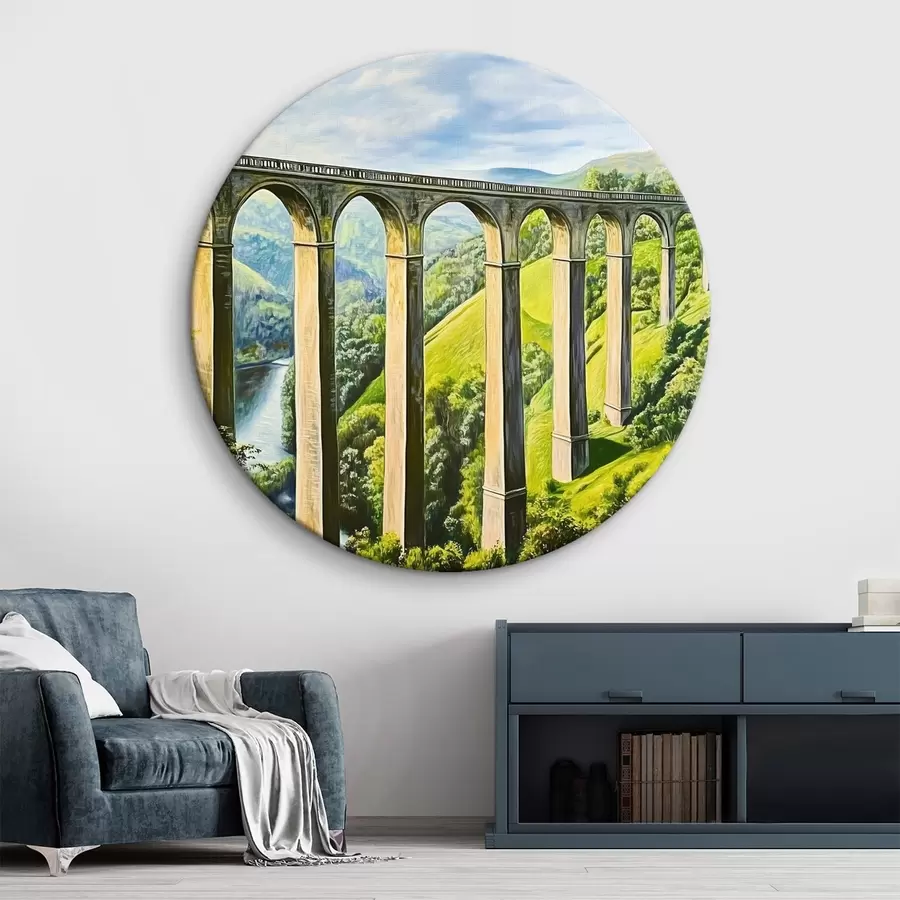 Glezna Vecais tilts kalnos r43920