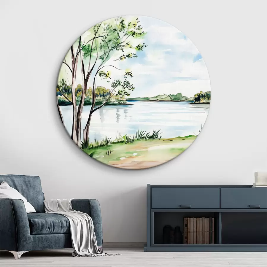 Glezna Koki pie ezera r43921