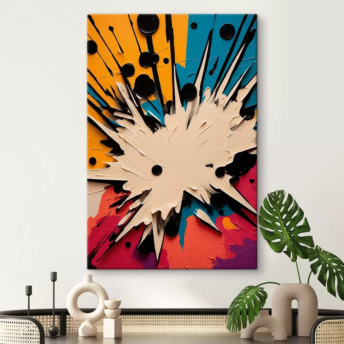 Glezna Sprādziens eļļas gleznošanas stilā s43445