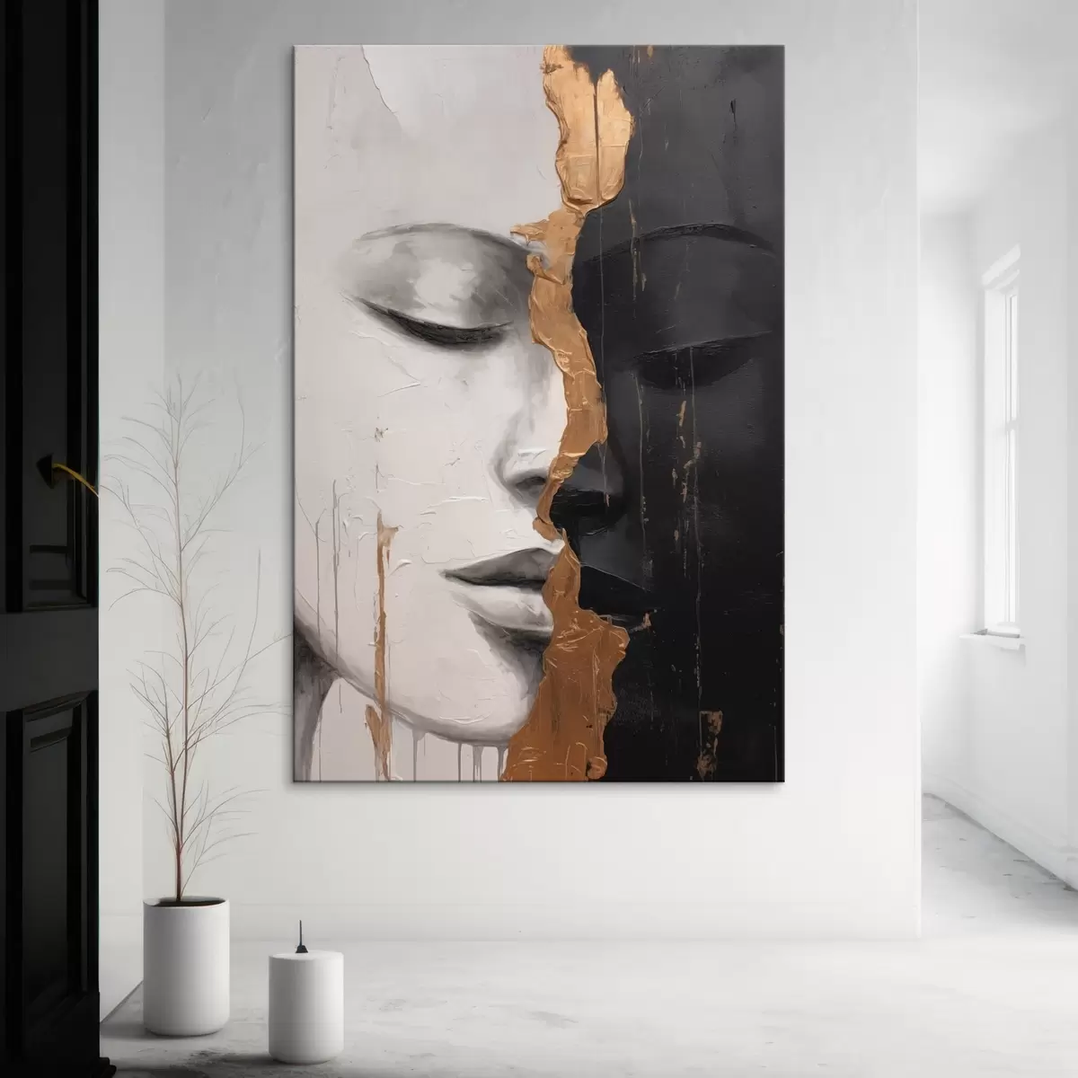 Glezna Melnbaltās sejas s43471