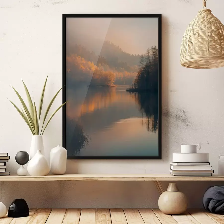 Fototapetes Ezers meža vidū f43464