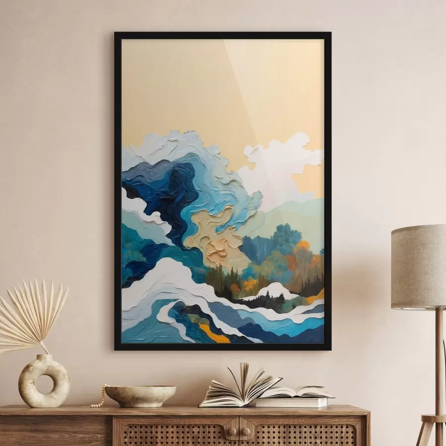 Fototapetes Abstraktais mežs eļļas gleznošanas stilā f43452