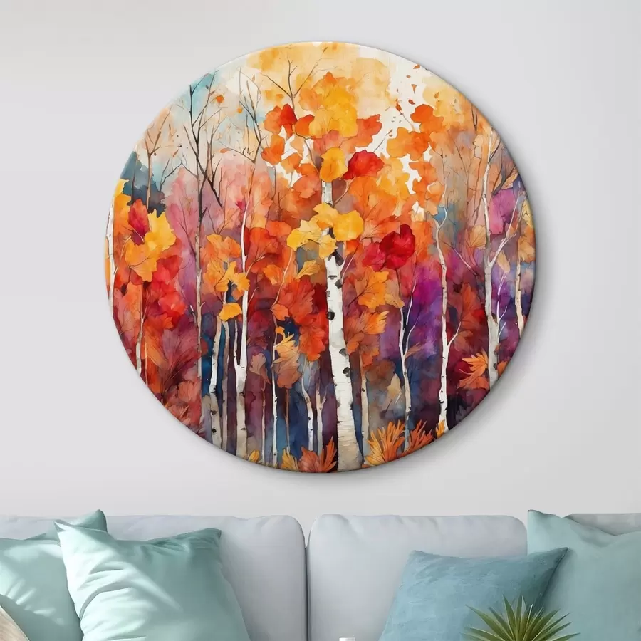 Glezna Bērzu mežs stilā akvareļu glezniecība r43447