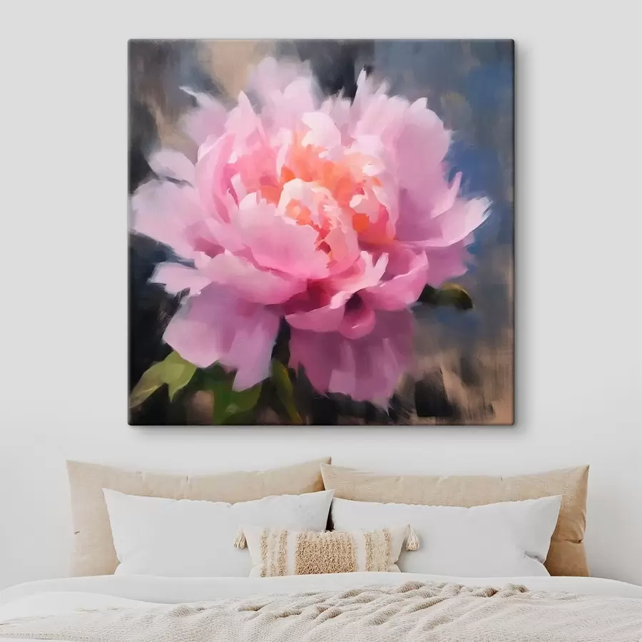 Glezna Liels rozā peonija s43216