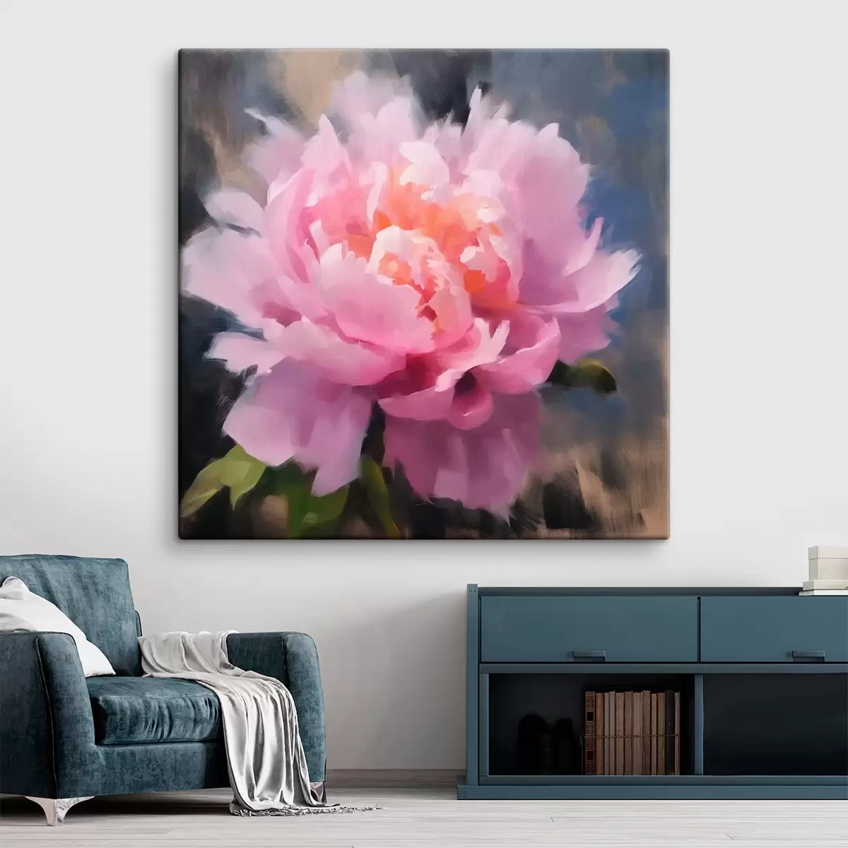 Glezna Liels rozā peonija s43216