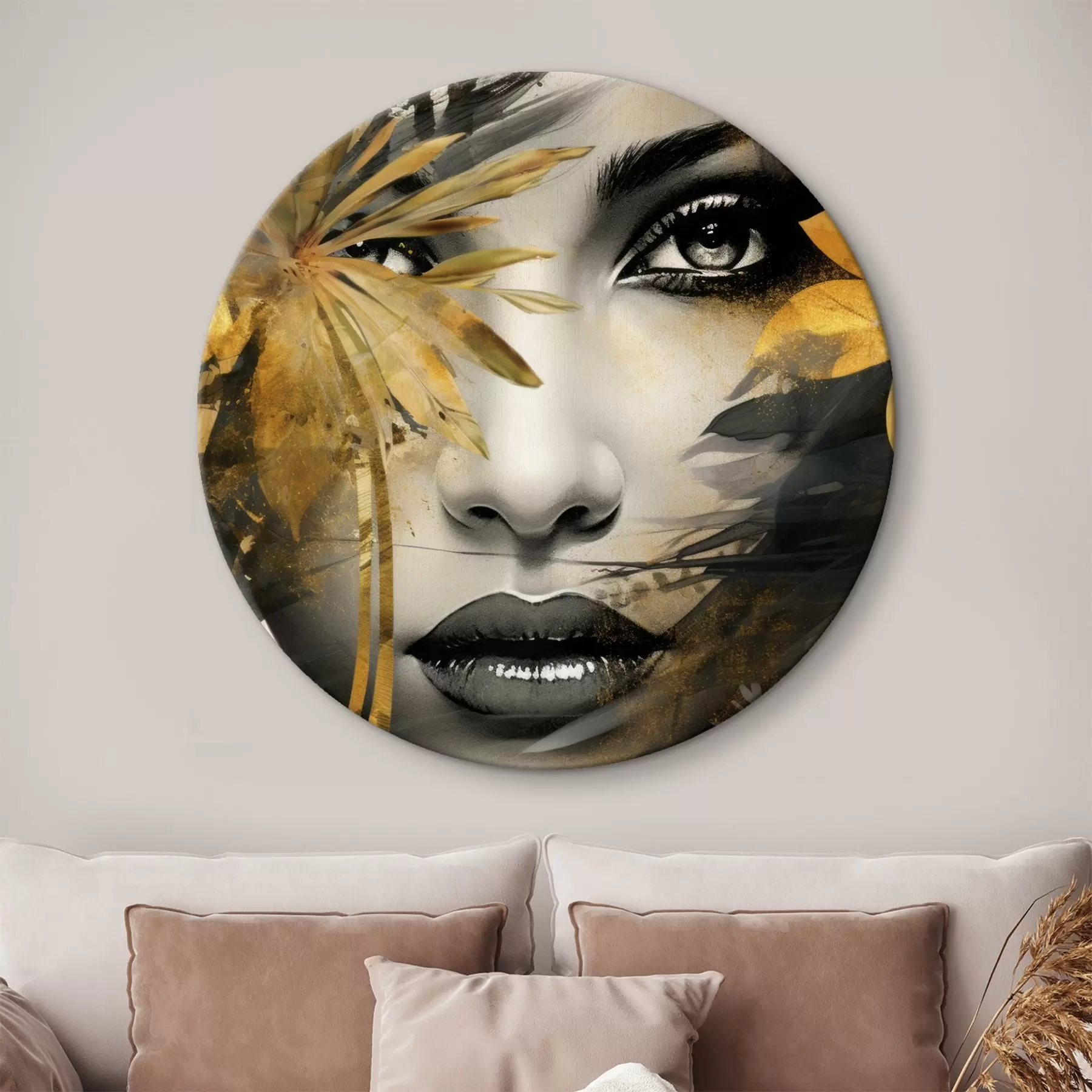 Glezna Meitenes seja ar rokām apgleznotā stilā r43469