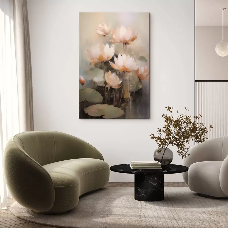 Glezna Ūdens lilijas ziedi s43482