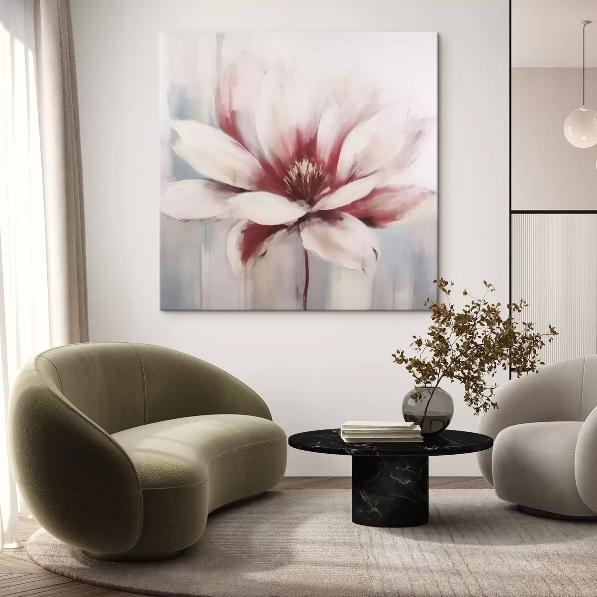 Glezna Rozā zieds s43486