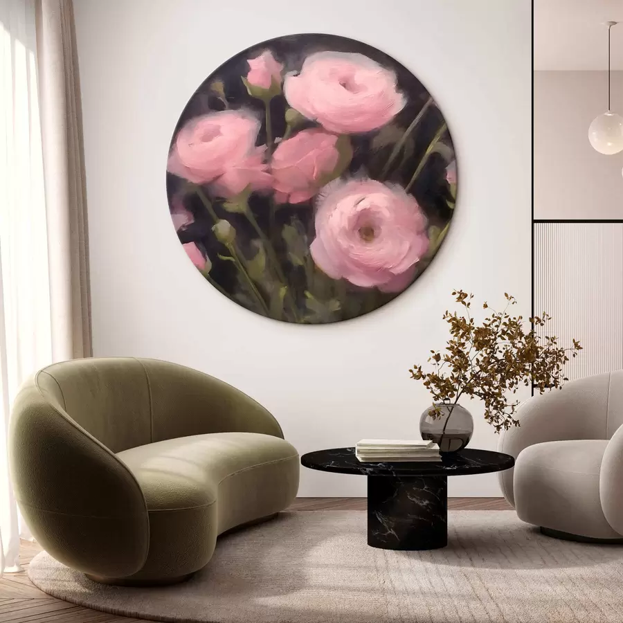 Glezna Rozā ziedi r43221