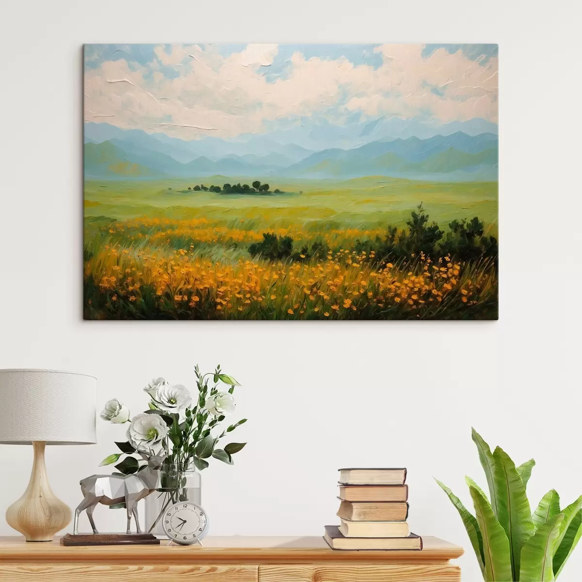 Glezna Ziedu lauks eļļas glezna stilā s43451
