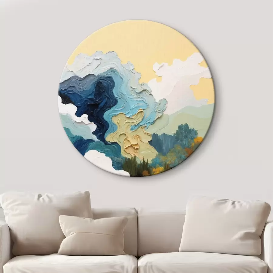 Glezna Abstraktais mežs eļļas gleznošanas stilā r43452