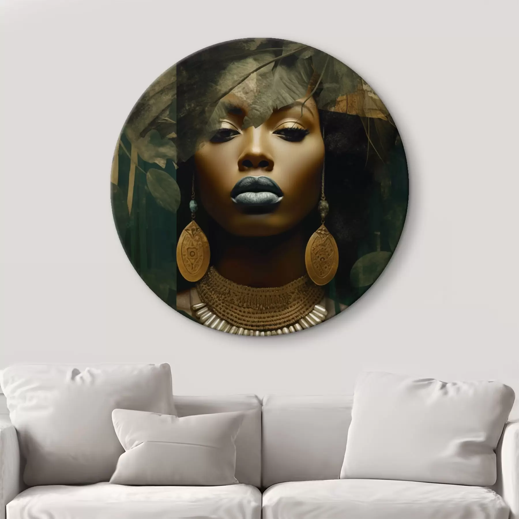 Glezna Meitenes seja uz abstrakta meža fona r43466