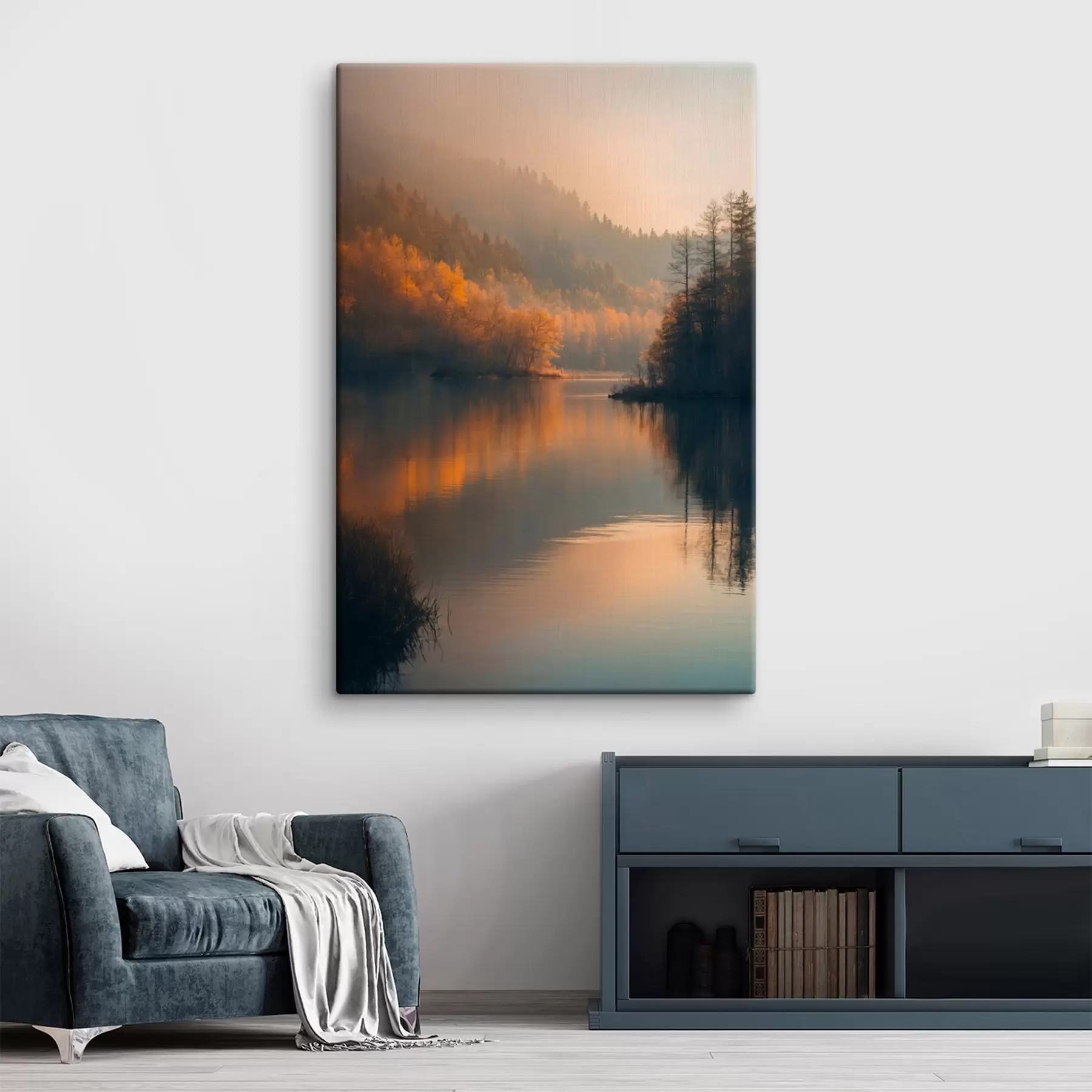 Fototapetes Ezers meža vidū s43464