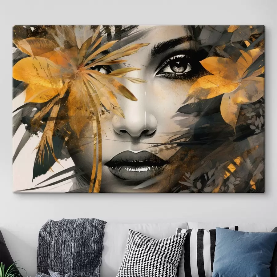 Glezna Meitenes seja ar rokām apgleznotā stilā s43469