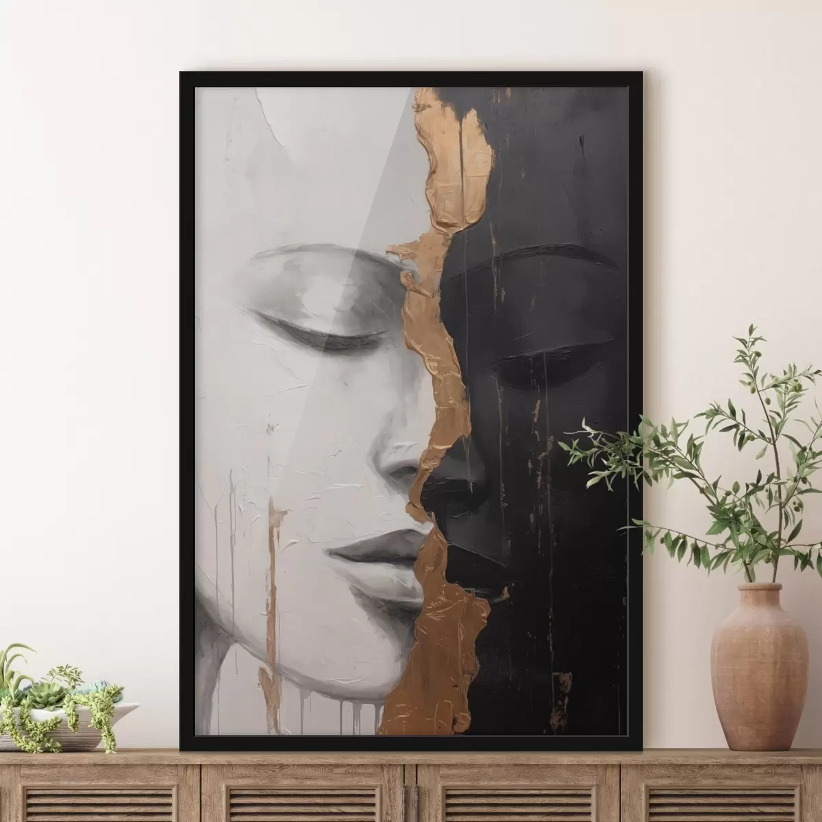 Plakāts Melnbaltās sejas f43471