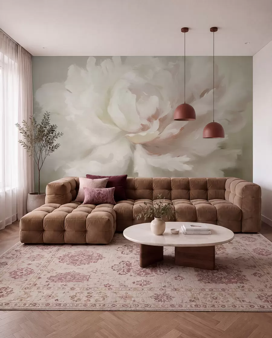 Fototapetes Liels peonijas zieds w03642
