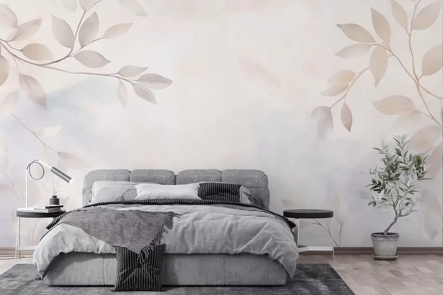 Fototapetes Gaismas lapas miglā w08990