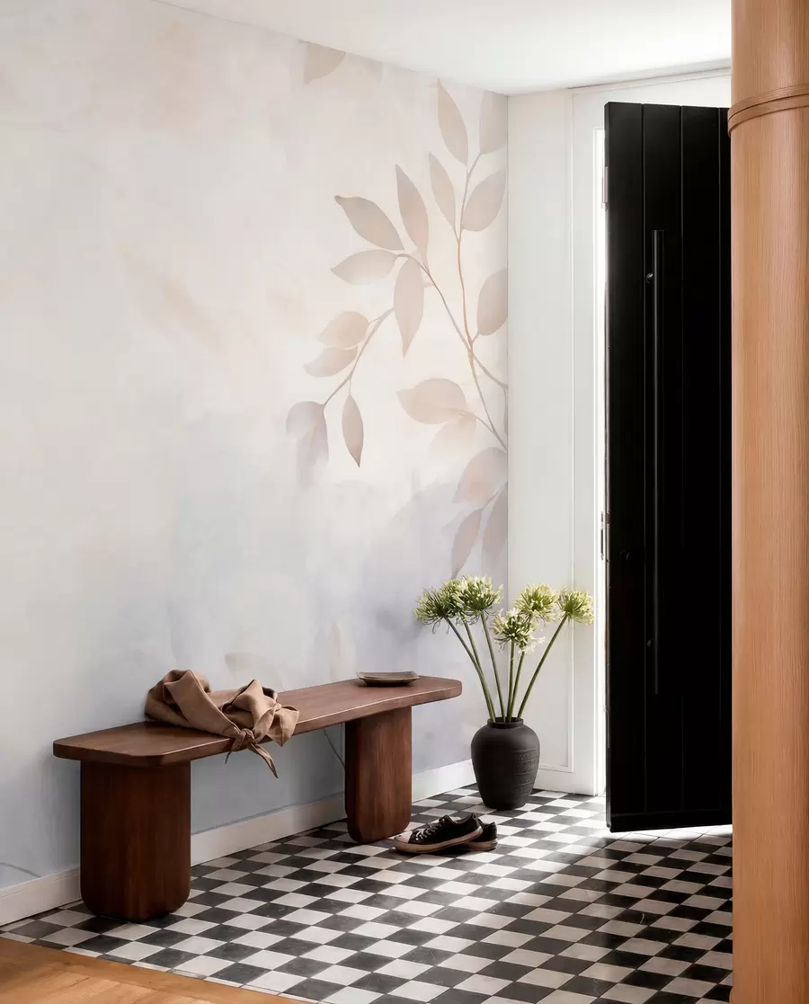 Fototapetes Gaismas lapas miglā w08990