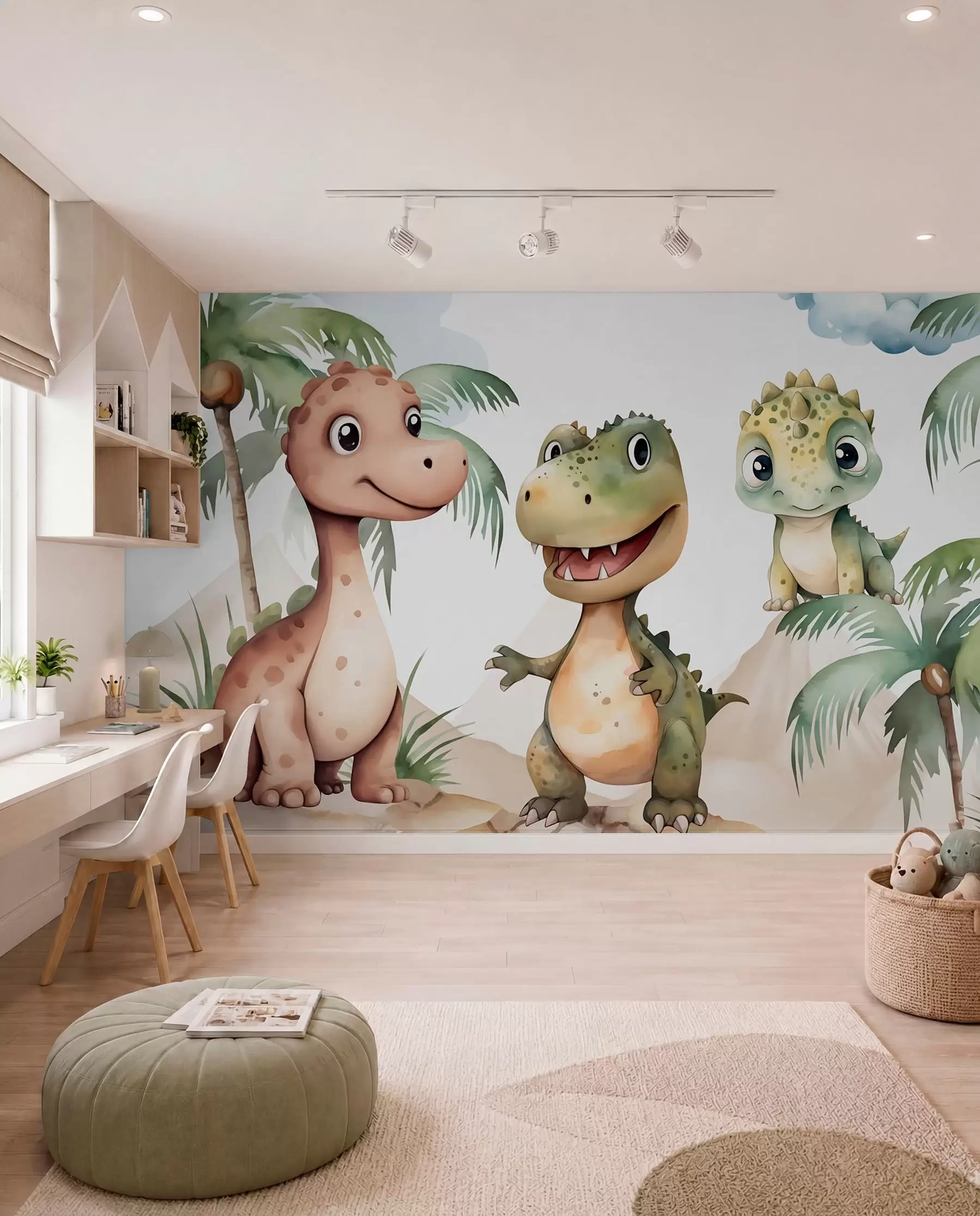 Fototapetes Trīs mazi dinozauri w03675