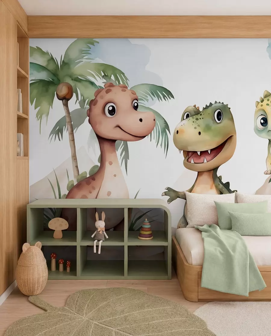Fototapetes Trīs mazi dinozauri w03675