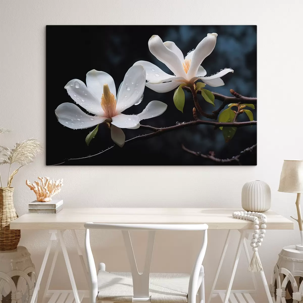 Glezna Ziedi uz zariem s43951