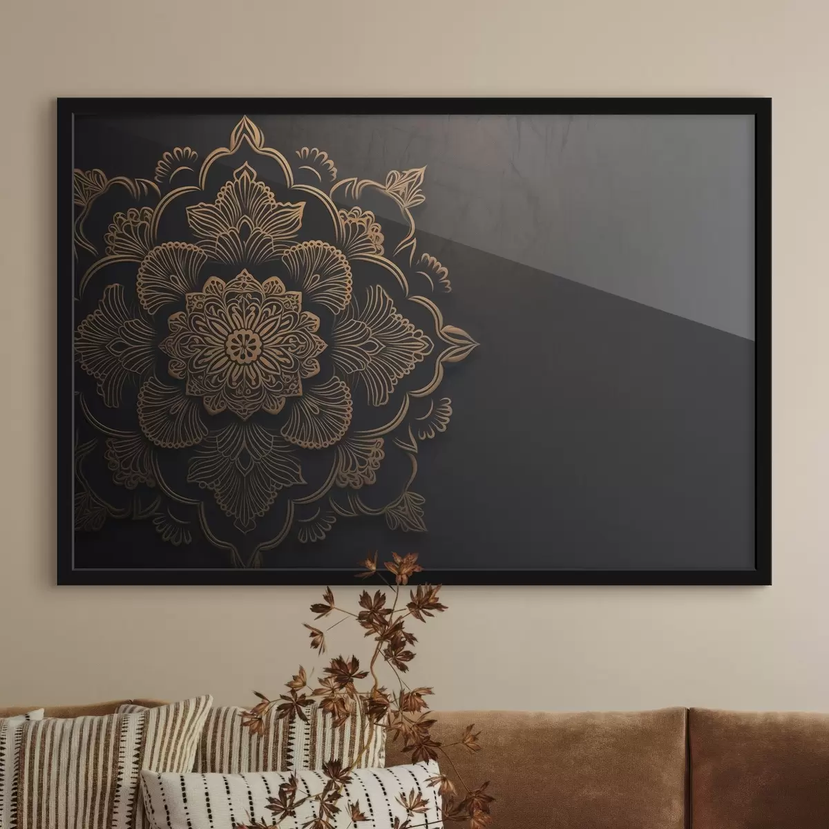 Plakāts Dzelteni raksti uz melna fona f43943