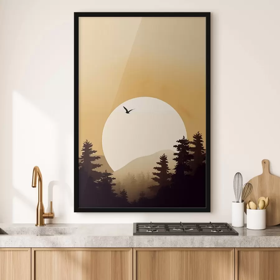 Fototapetes Priežu silueti f43980