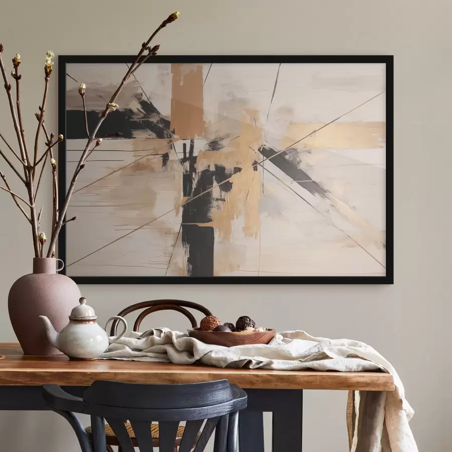 Fototapetes Abstrakta kompozīcija ar šķērsgrieztām līnijām f43987