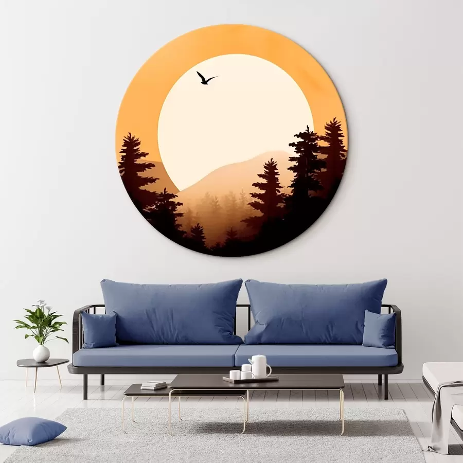 Glezna Priežu silueti r43980