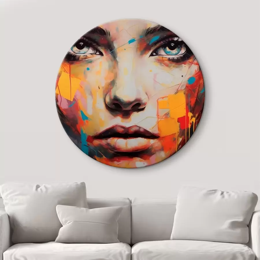 Glezna Portrets ar krāsainiem triepieniem r43982