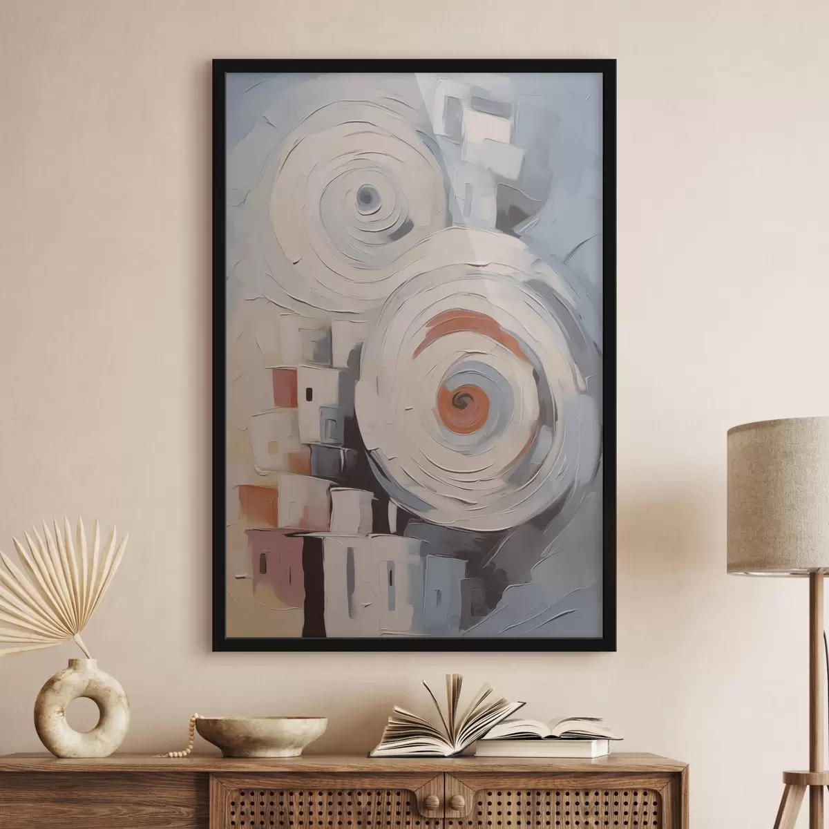 Plakāts Abstraktas pilsētas mājas f44056