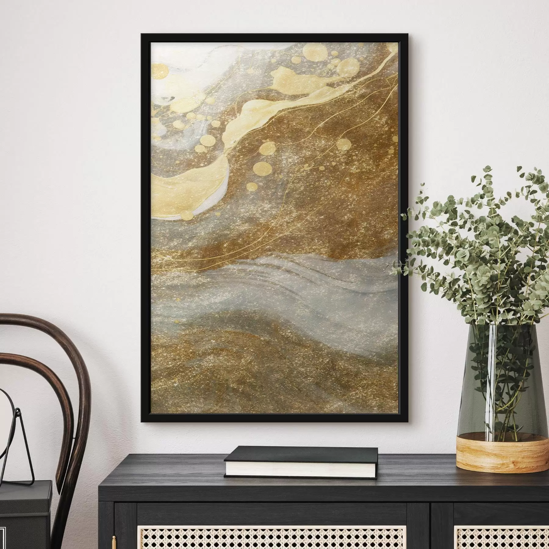 Glezna Abstraktie akvareļu viļņi f44003