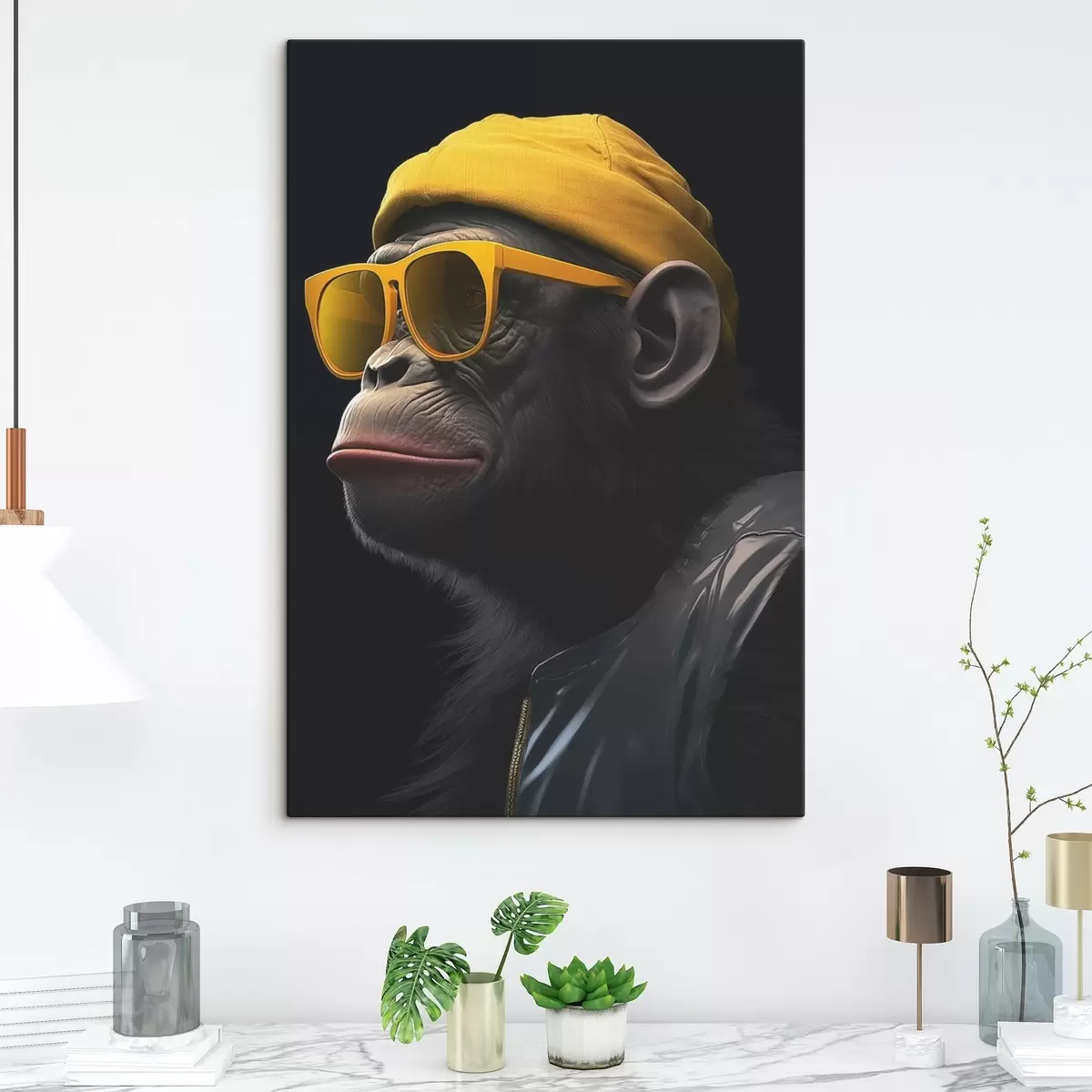 Glezna Pērtiķis cepurē s44109