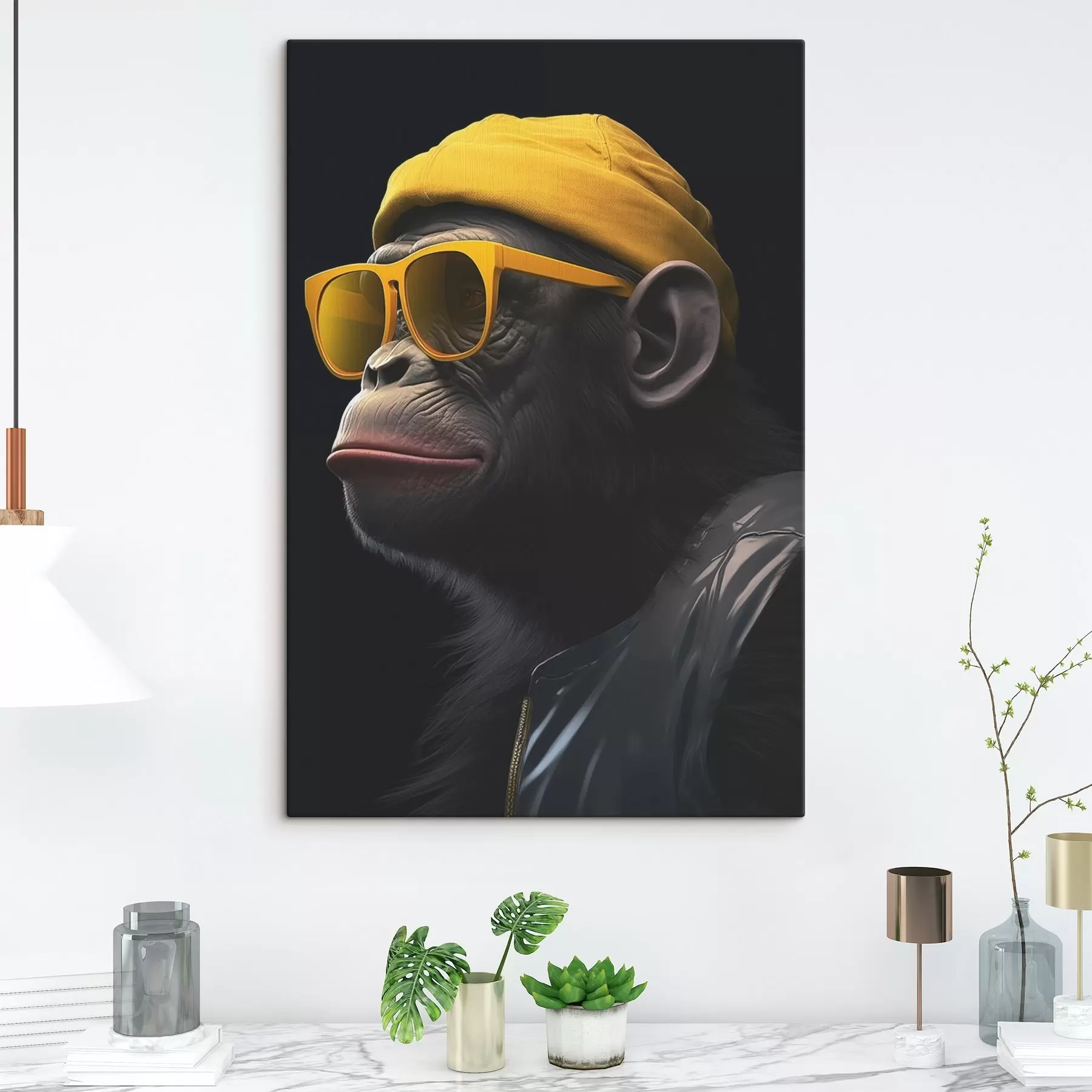 Fototapetes Pērtiķis cepurē s44109