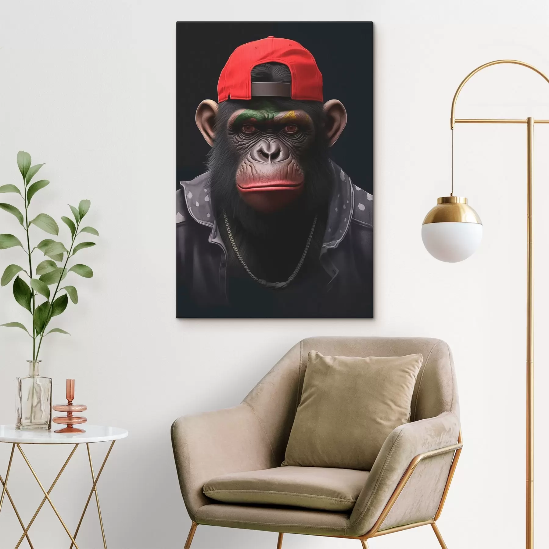 Glezna Pērtiķis vāciņā s44110