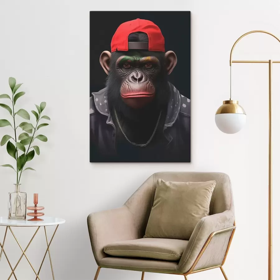 Glezna Pērtiķis vāciņā s44110