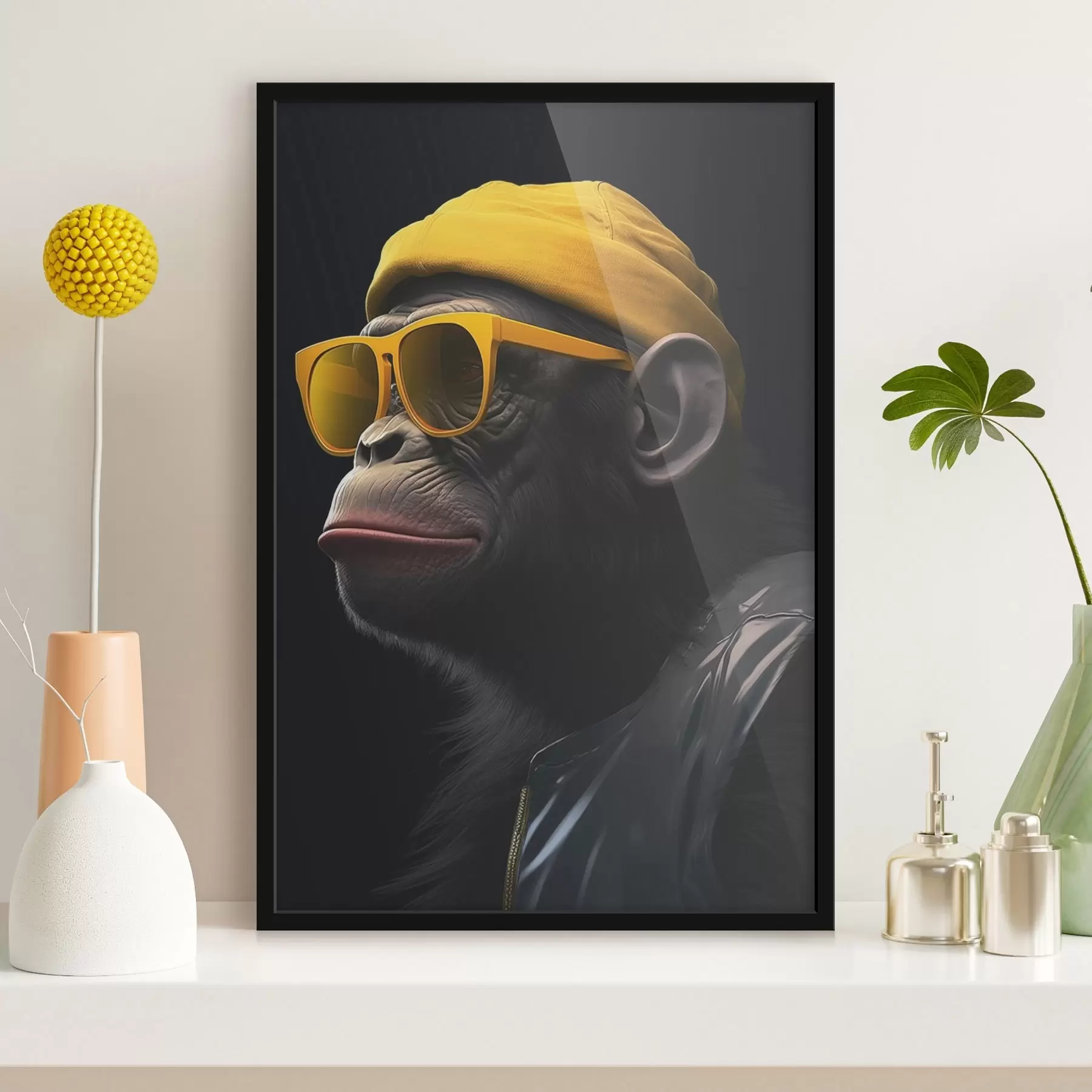 Glezna Pērtiķis cepurē f44109