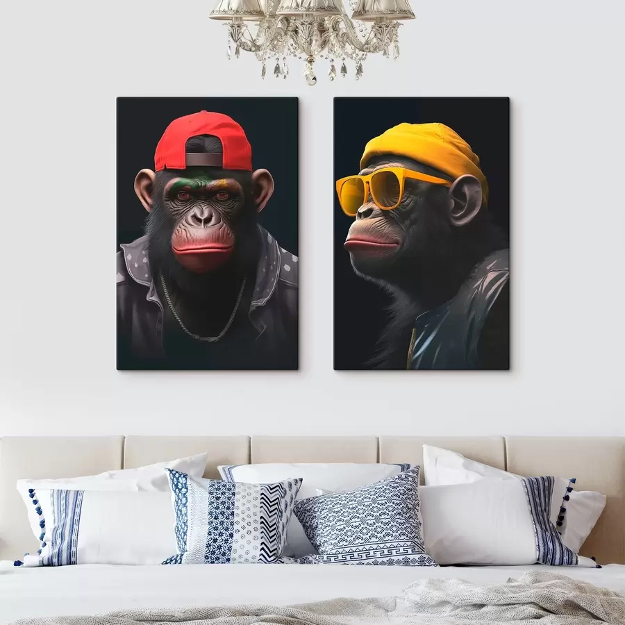 Glezna Harmonija, Trīs sejas, Spilgtas krāsas m00452