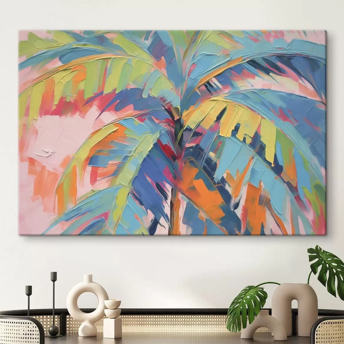 Glezna Spilgtas palmu lapas s44135