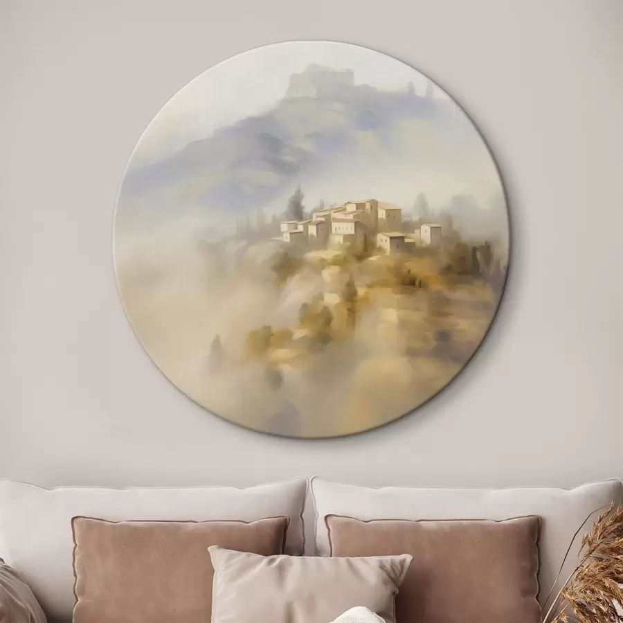 Glezna Ciemats uz kalnu fona r44127