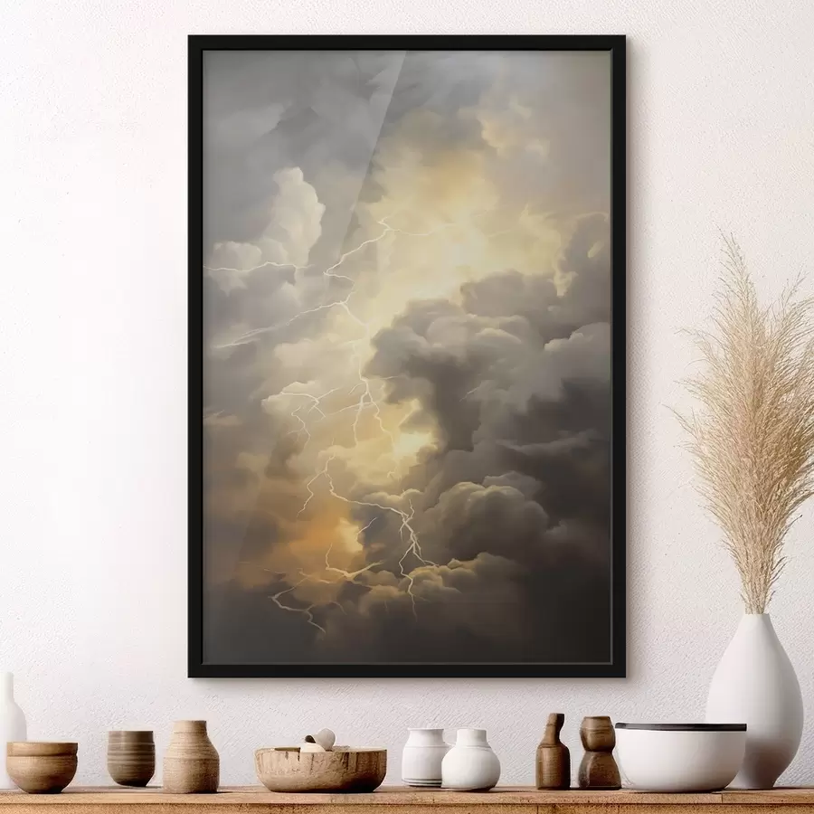 Fototapetes Pērkona mākoņi un zibens f44123